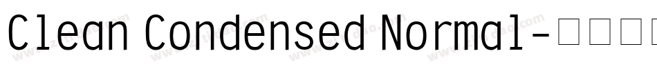 Clean Condensed Normal字体转换